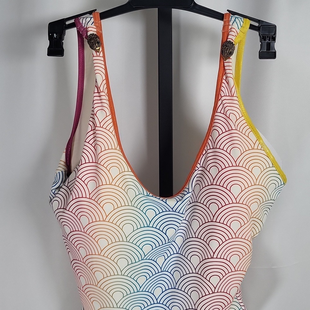 Kurt Geiger SouthBank Scoop Neck High Leg One Piece Swimsuit L NWT - Picture 5 of 10